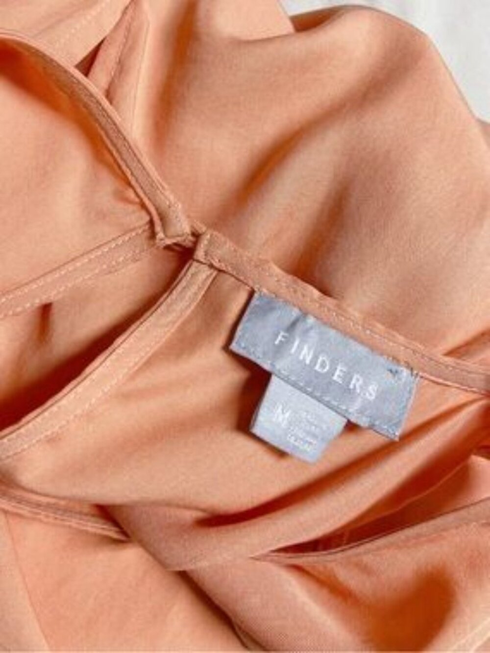 FINDERS High Low Asymmetrical Hem Sleeveless Peach Tunic Top - Picture 7 of 10